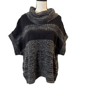 Coldwater Creek Black and Gray Cowl Neck Sweater